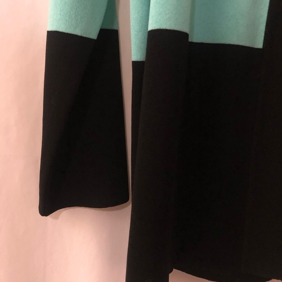 EXCLUSIVELY MISOOK Colorblock Open Cardigan with Shoulder Pads Size S - Picture 4 of 5